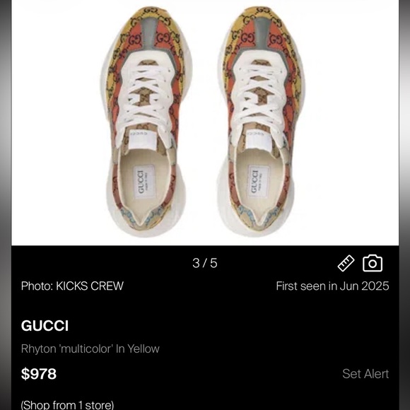 Gucci Rython Multicolor GG Sneakers - Picture 3 of 6
